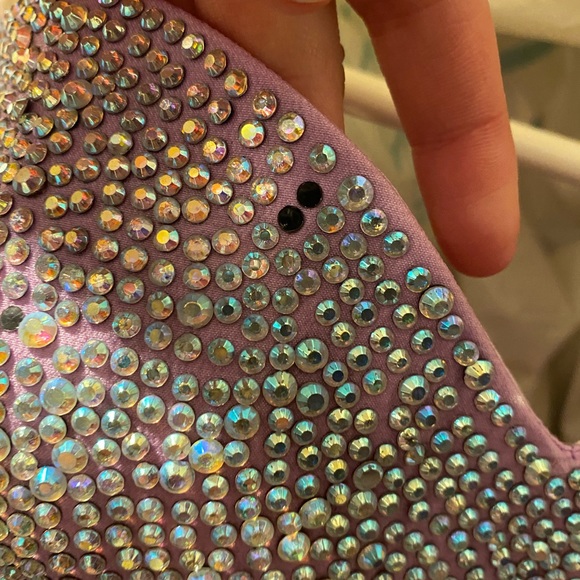 Lavender purple rhinestone prom dress - Picture 6 of 7